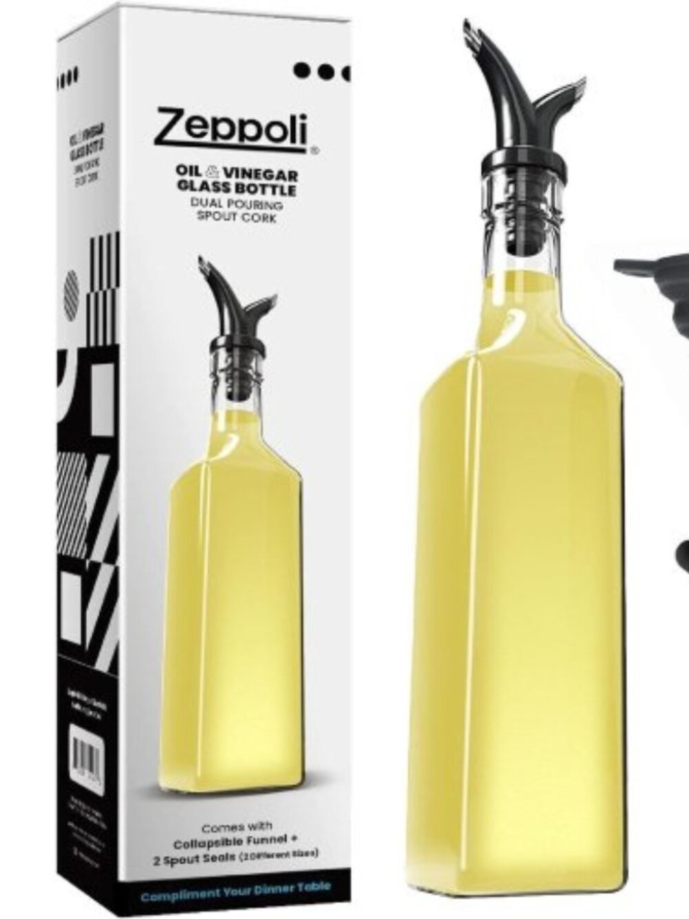 Zeppoli Oil and Vinegar Bottle Dispenser Set